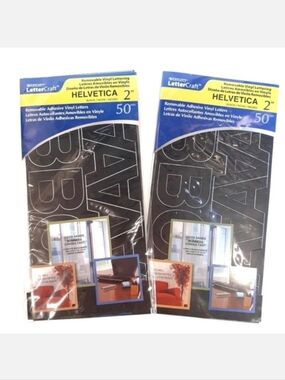 NEW Westcott 2" Removable Vinyl Lettering Helvetica Font Adhesive Durable Craft